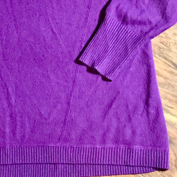 Women's Plus Size Cowl Neck Purple Sweater 2X - Picture 3 of 6